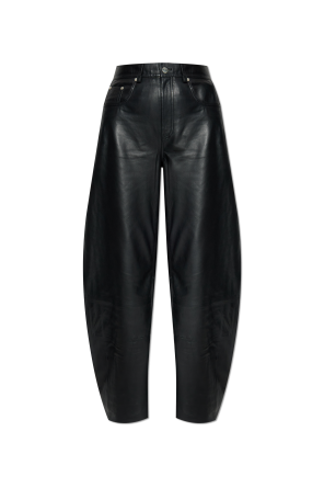 ボトムスその他 THE ATTICO FW25 LEATHER PANT (WCP00273LBT128AA 100) The Attico Slashed Metallic Leather Pants | Saks Fifth Avenue